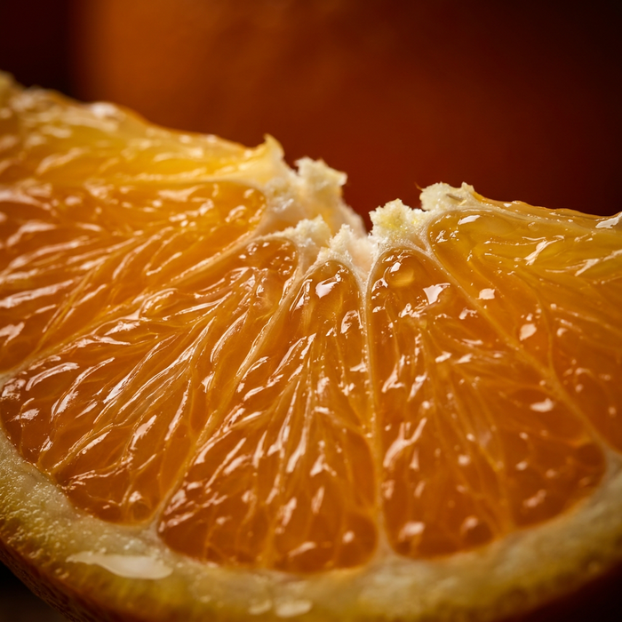 Fresh cut orange slices